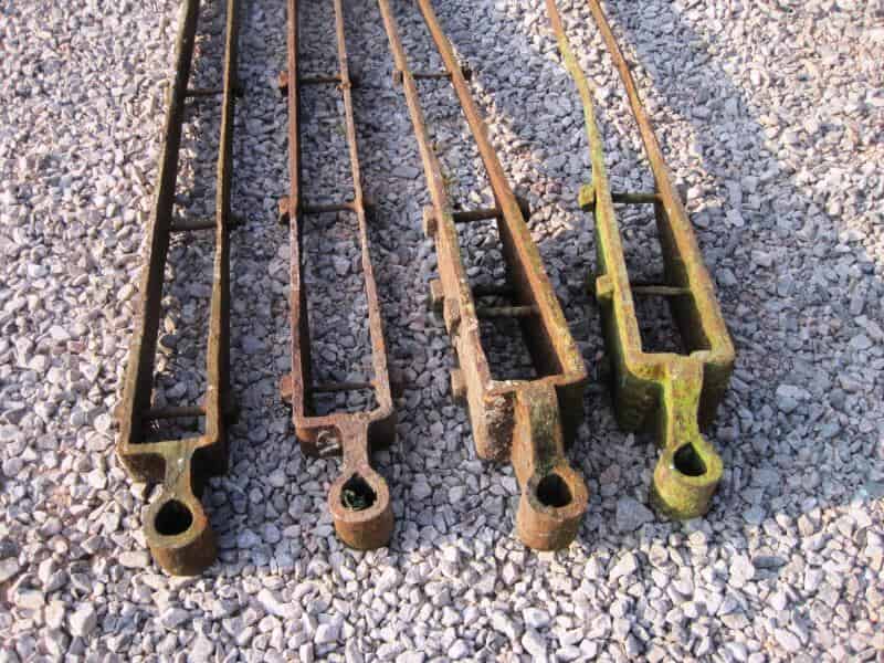 4 Large Antique Wrought Iron Georgian Hinges