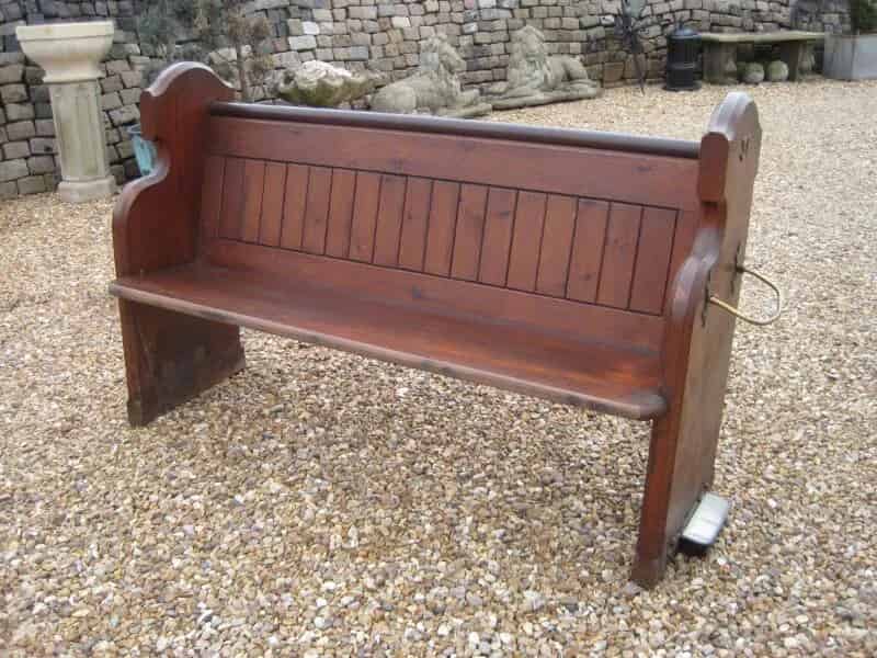Antique Reclaimed Victorian Pine Church Pew
