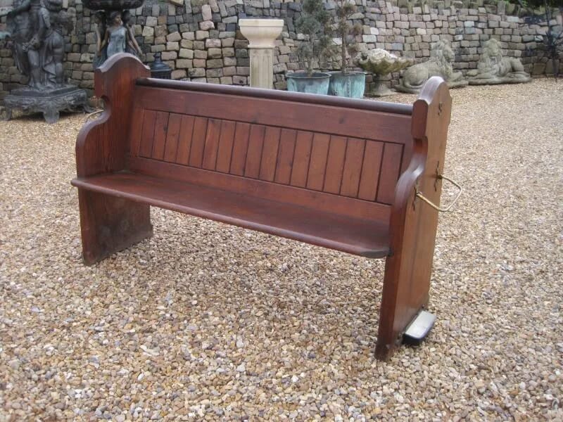 Antique Reclaimed Victorian Pine Church Pew Seat - 4645D