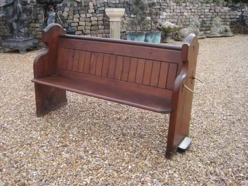 Antique Reclaimed Victorian Pine Church Pew