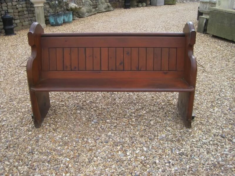 Antique Victorian Pine Church Pew 68 Inches Long - 4645H