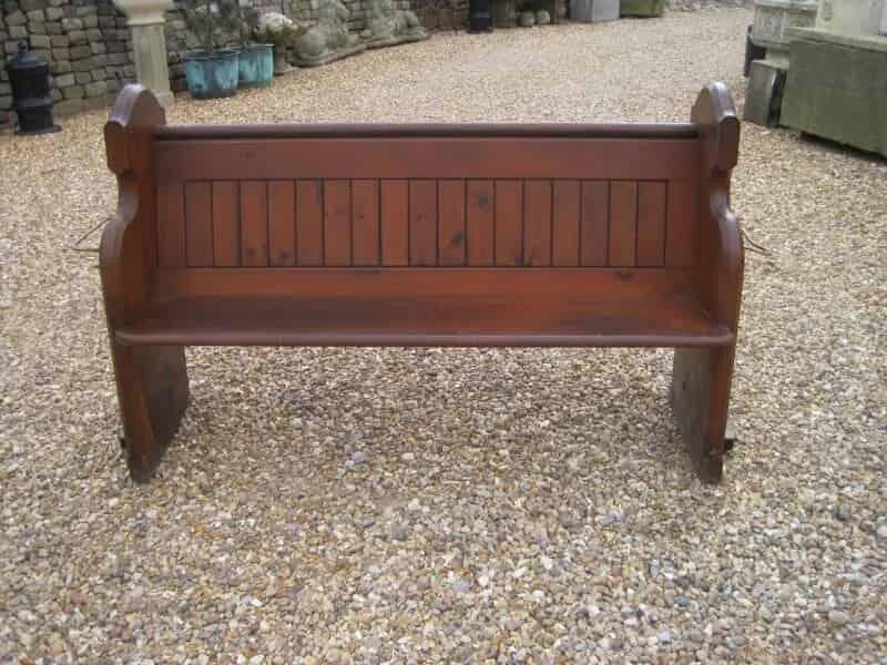 Antique Reclaimed Victorian Pine Church Pew