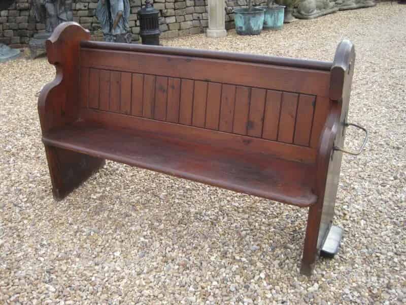 Antique Reclaimed Victorian Pine Church Pew