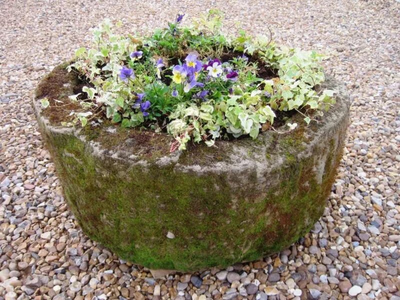Antique Round Stone Garden Trough Circa 1820 - 5526