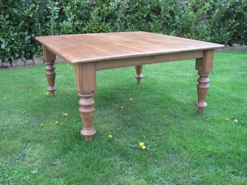 Reclaimed Antique Pitch Pine Dining or Kitchen Table - 5545