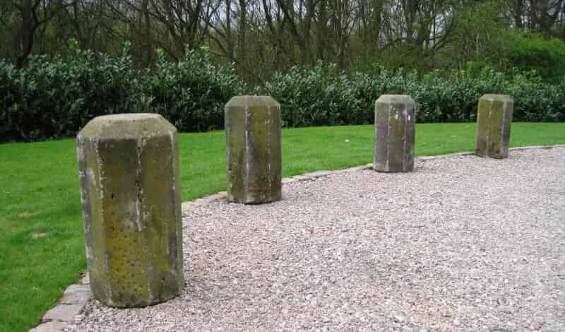 Set of 4 Antique Stone Garden Plinths