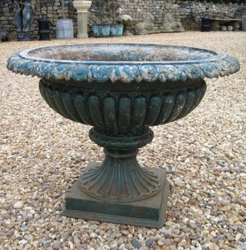 Antique Victorian Cast Iron Garden Planter - 4960
