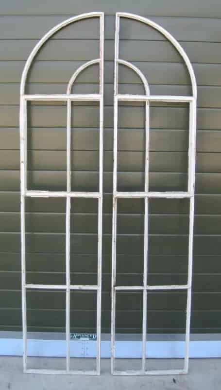 Pair of Cast Iron Arched Window Frames