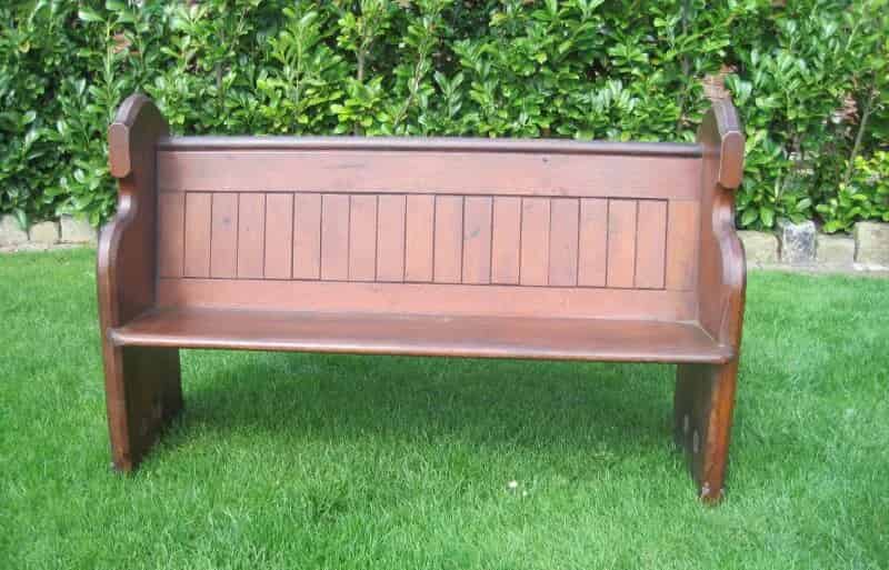 Antique Reclaimed Victorian Pine Church Pew