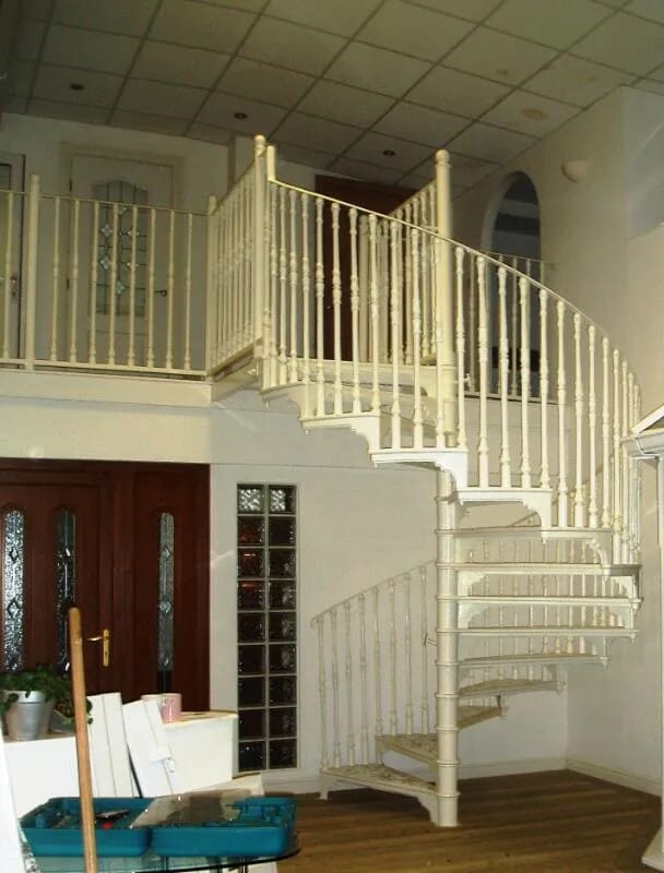 Original Reclaimed Cast Iron Spiral Staircase - 5374