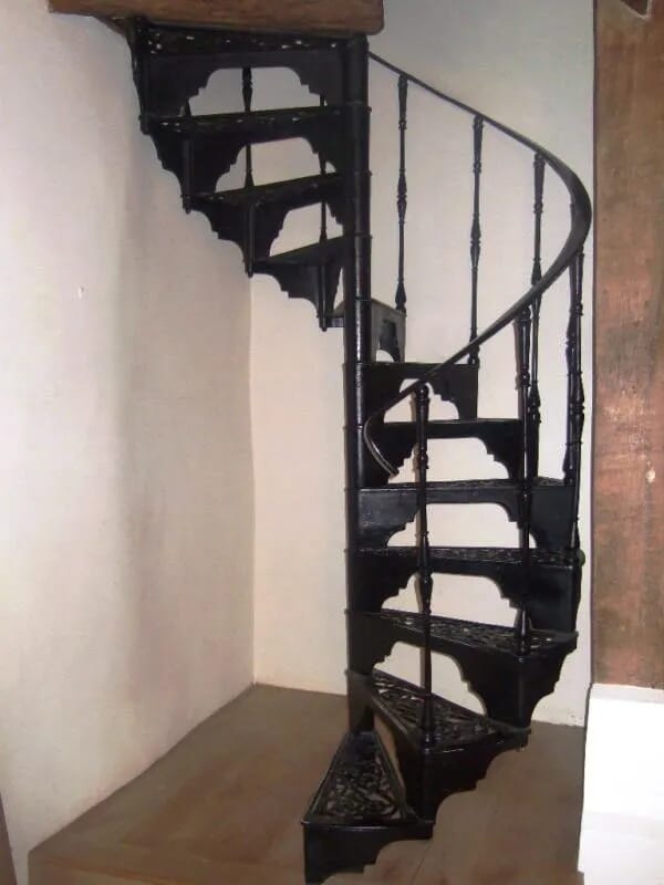 Salvaged Cast Metal Spiral Staircase - 5487
