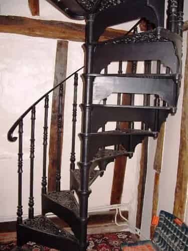 Reclaimed Cast Metal (an alloy) Spiral Staircase