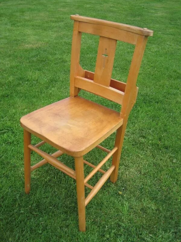 Antique Reclaimed Church Chapel or Kitchen Chairs - 5517A