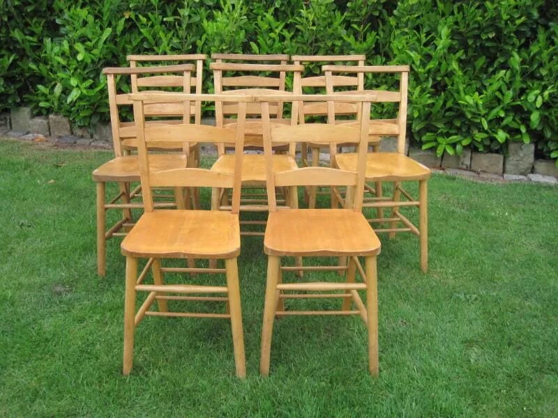 Set of 8 Church Chairs - 5354F