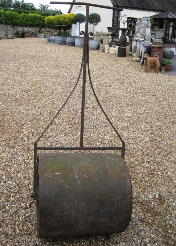 Reclaimed Cast & Wrought Iron Garden Grass Roller - 5560