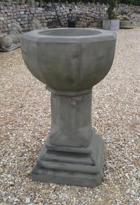 Victorian Limestone Font - Planter - 5361