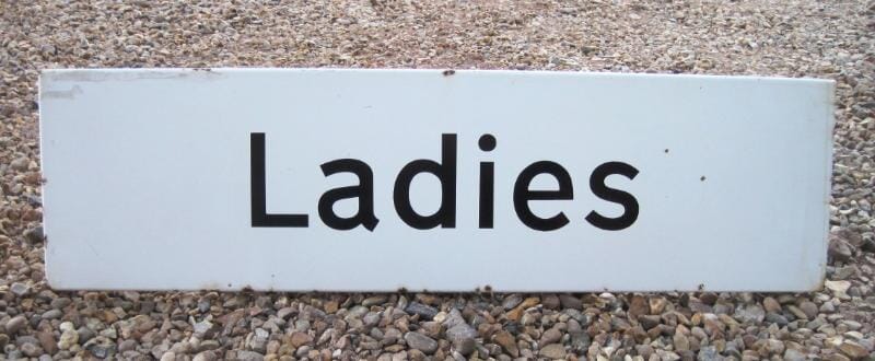 Antique Ladies Station Enamel Sign - 5358