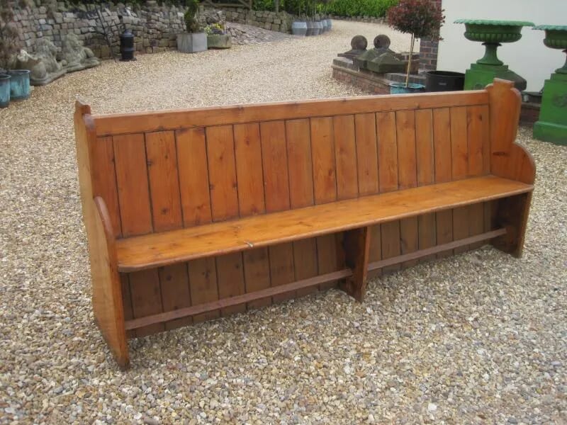 Old Pine Pew - Reclaimed Antique from Church in Shenstone - 4682B