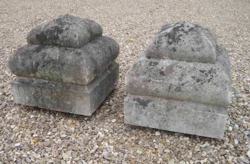 A pair of Portland Stone Gate Pier Finials