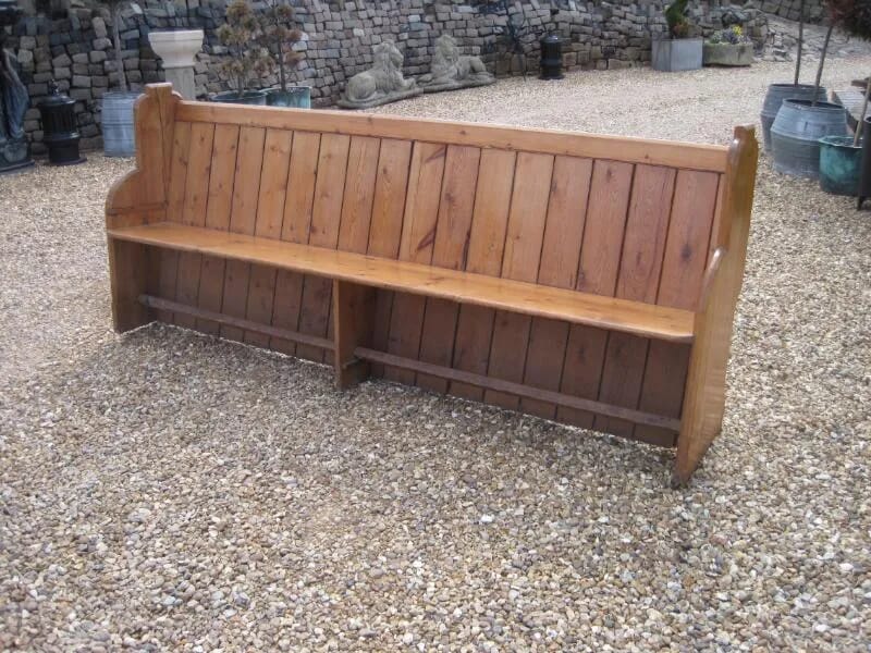 Pine Pew - Reclaimed Antique from Shenstone Church - 4682