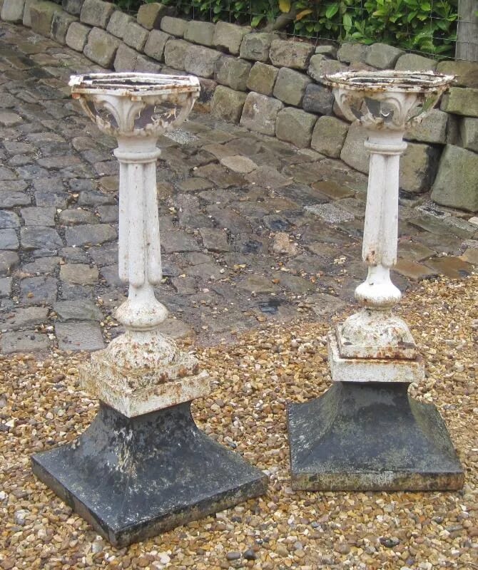 Pair of Cast Iron Decorative Stands - 5575