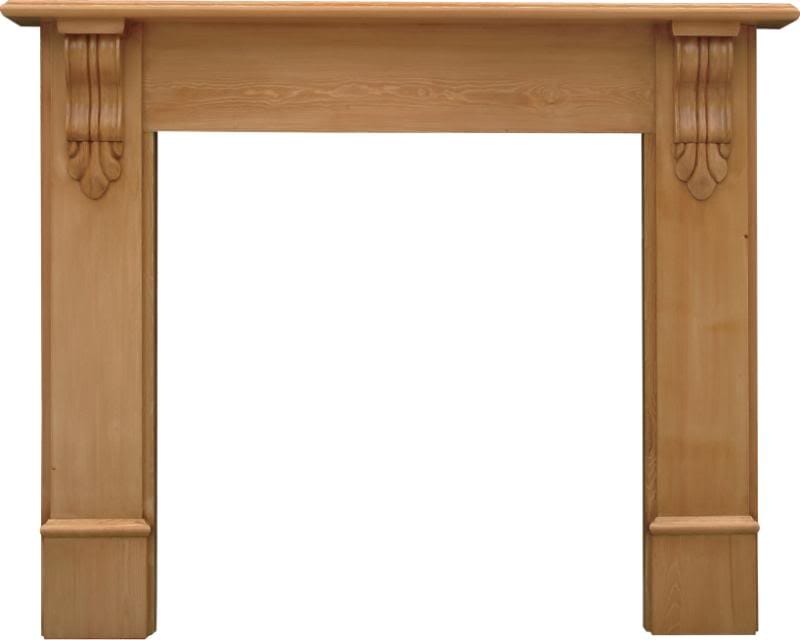 Edinburgh Corbel Waxed Solid Pine Fireplace Surround - SMC011