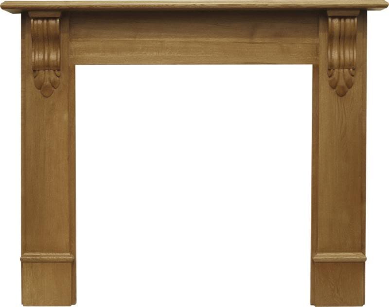 Edinburgh Corbel Waxed Solid Oak Fireplace Surround - SMC116