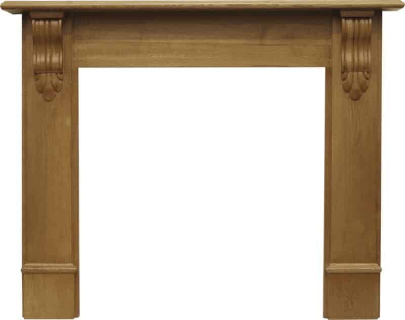 Edinburgh Corbel Waxed Solid Oak Fireplace Surround