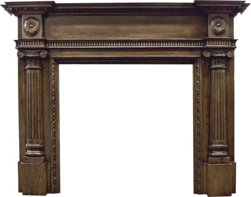 Ashleigh Distressed Solid Oak Fireplace Surround - SMC095