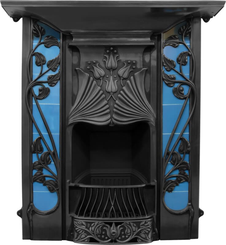 The Toulouse Black Finish Cast Iron Combination Fireplace - RX254