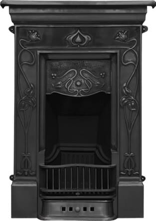 Crocus Black Finish Cast Iron Combination Fireplace - RX247