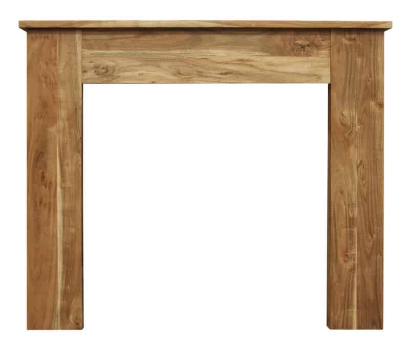 New England Wooden Fireplace Surround in Solid Acacia Wood