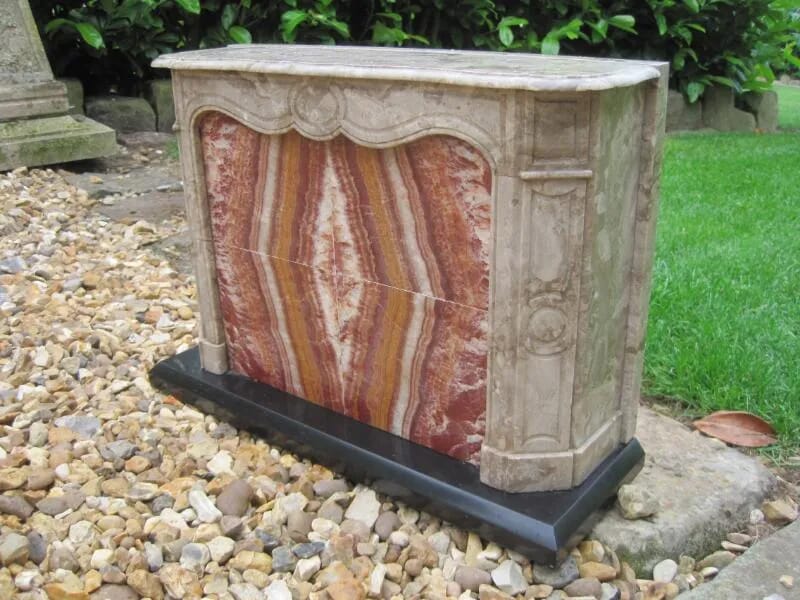 Miniature Antique Variegated Marble Model Fireplace - 5580