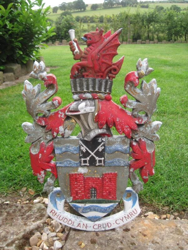 Original Cast Metal Welsh Coat Of Arms - 5608