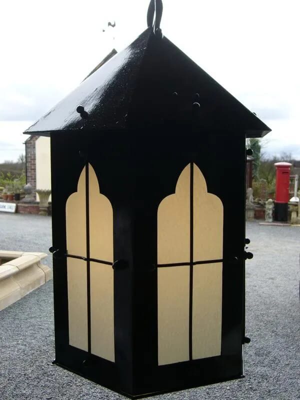 Gothic Opaque Glass Lantern Circa 1930s  - 1787