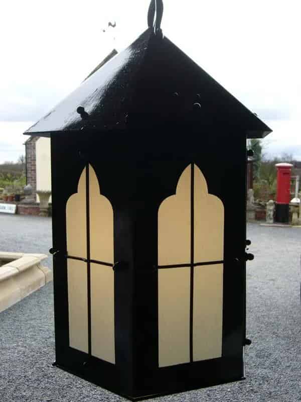 Gothic Opaque Glass Lantern Circa 1930s 