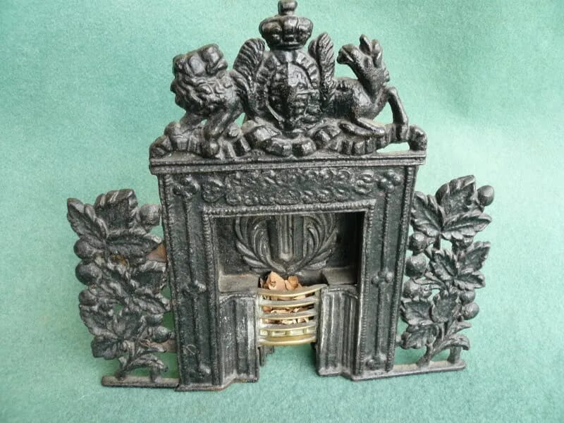Reclaimed Miniature Salesman Sample Cast Iron Fireplace - 1831