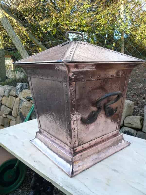 Original Copper Arts & Crafts Coal Scuttle