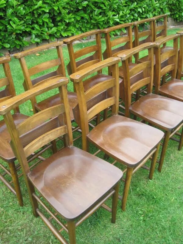 Set of 12 Kitchen or Church Chairs - 5625