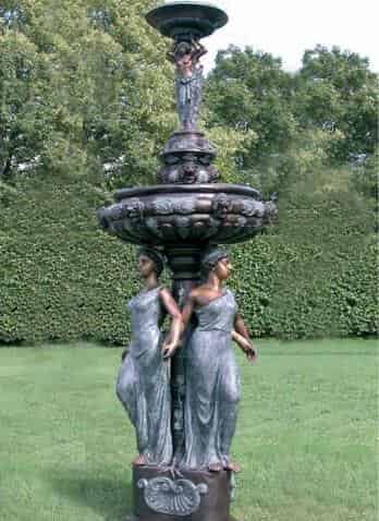 Large 3 Maidens Bronze Fountain