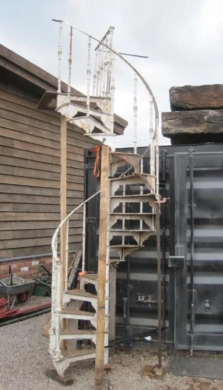 Antique Victorian Cast Iron Spiral Staircase - 5293
