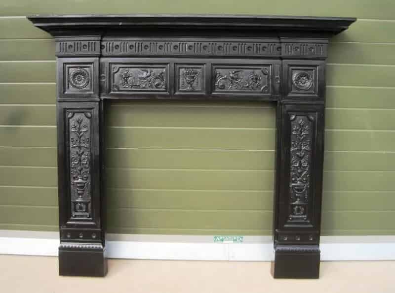 Antique Cast Iron Fire Surround