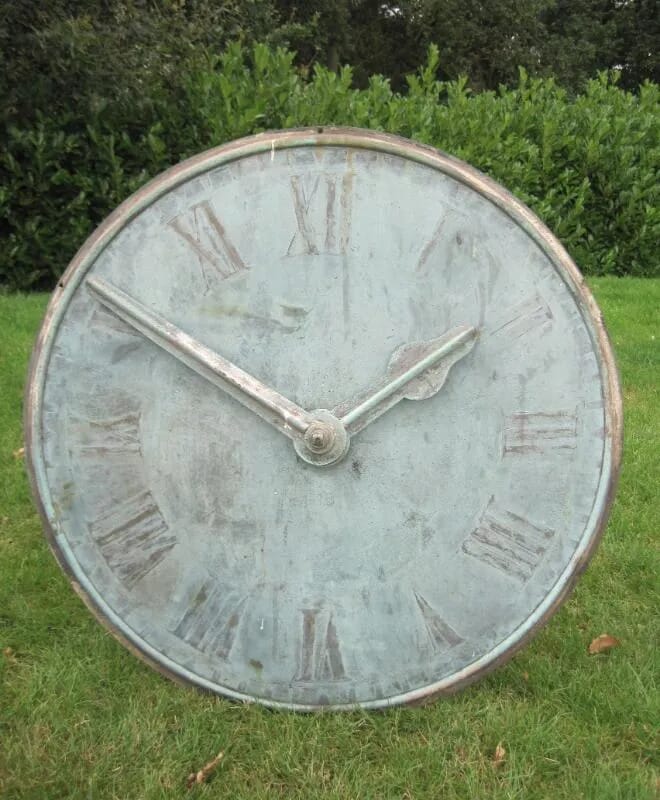 Antique Victorian Copper Clock Face  - 5655