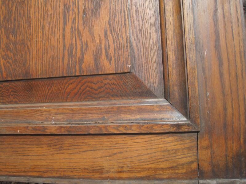 Large Quantity of Tall Antique Oak Wall Panelling - 5551