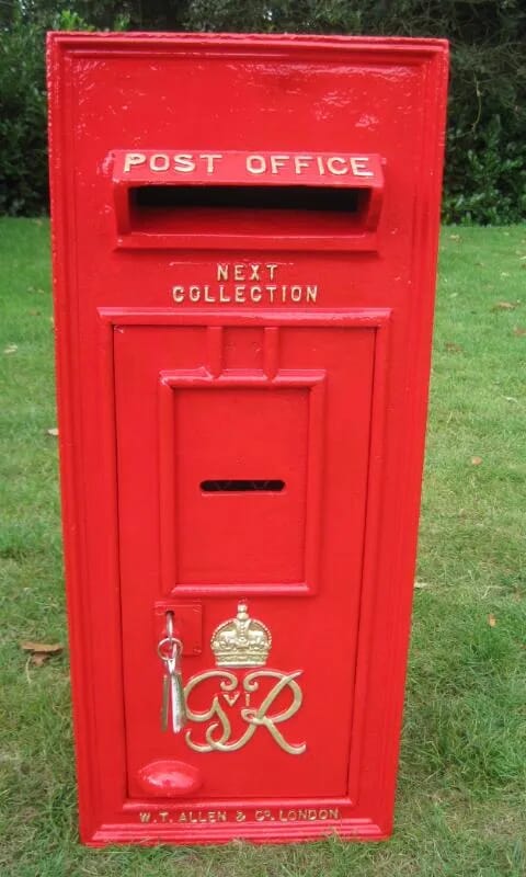 Antique Original George VI Wall Mounted Post Box - 4900