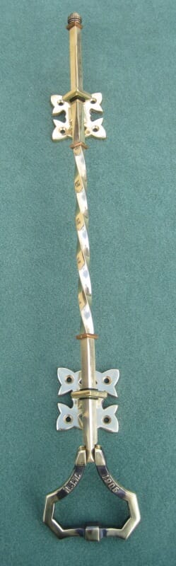 Lichfield Servants Antique Brass Door Bell Pull - bpliab