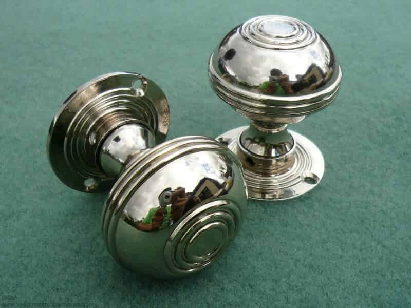 Pair of Nickel Bloxwich Door Knobs