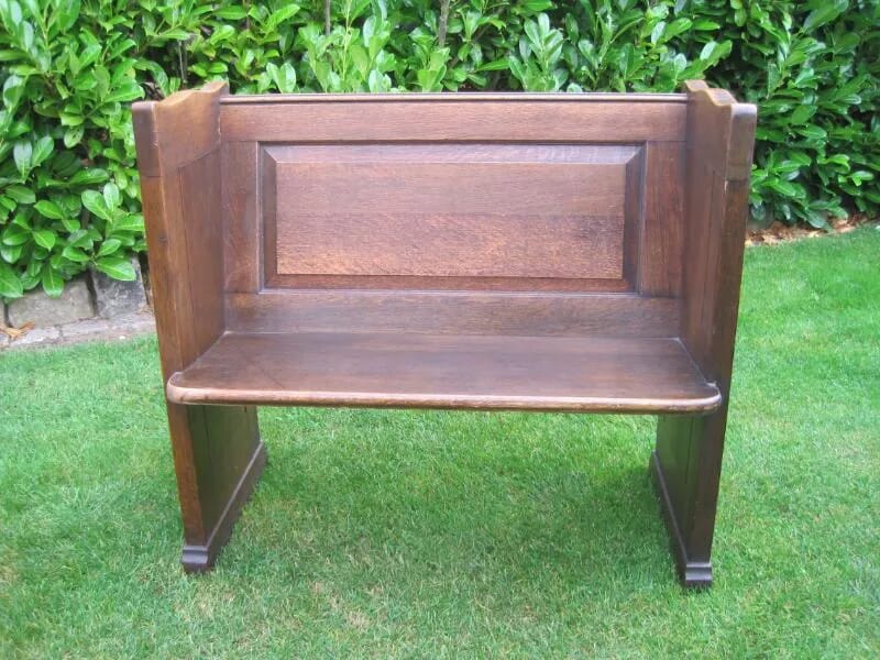 Antique Oak Church Pew - 5691