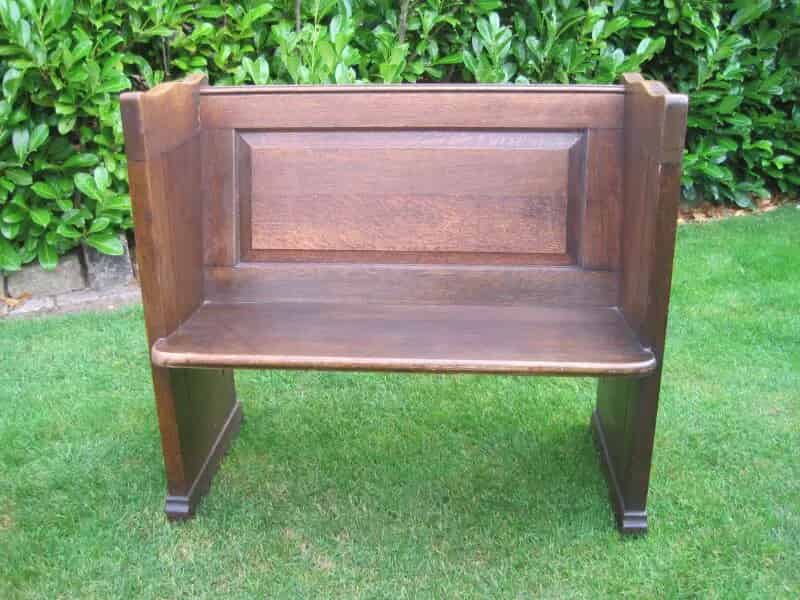 Antique Oak Church Pew