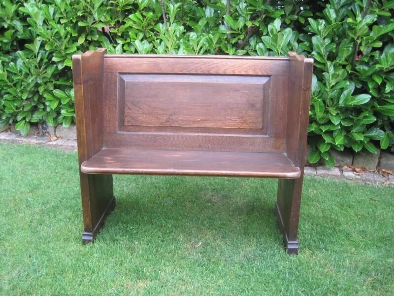 Genuine Antique Oak Church Pew - 5690
